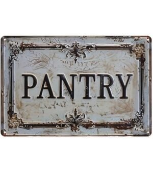 Breakfast Bar Sign Rustic Metal Pantry Decor